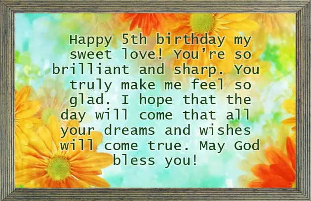 Niece 5Th Birthday Wishes