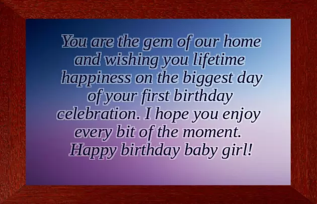 Birthday Wishes For 1St Birthday Baby Girl