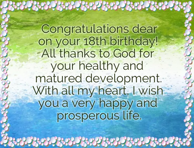 Birthday Wishes For 18Th Birthday Girl