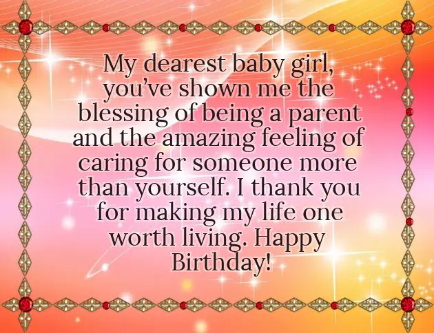 Birthday Wishes For My Baby Girl