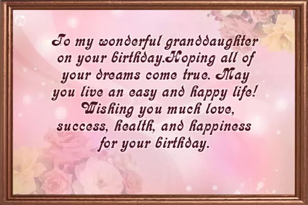 Birthday Wishes To Granddaughter In English Birthday Wishes To Granddaughter In English