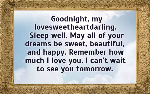 Romantic Good Night Wishes For Lover