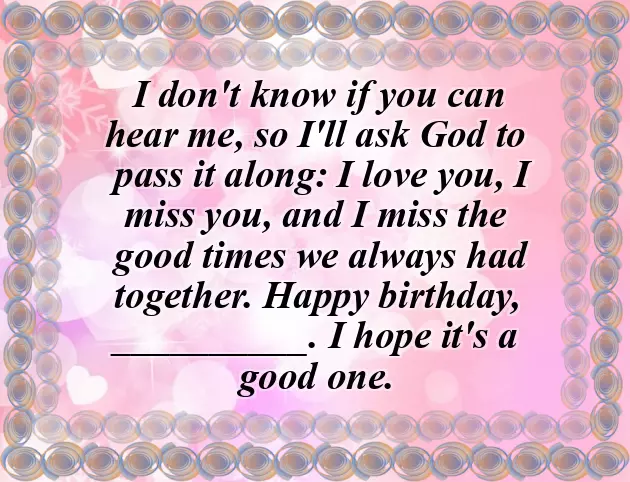 Birthday Wishes For Late Dad