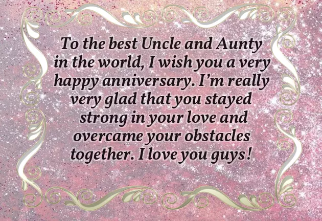 Happy Wedding Anniversary Wishes To Uncle And Aunty
