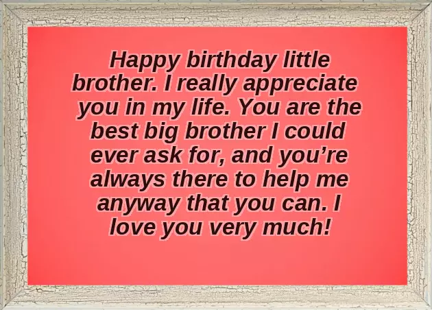 Younger Brother Birthday