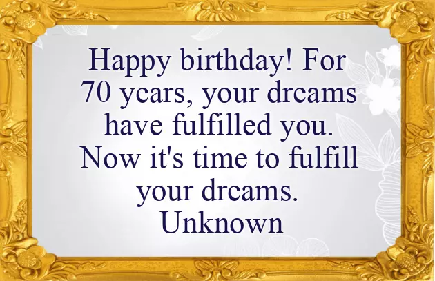 70Th Birthday Messages
