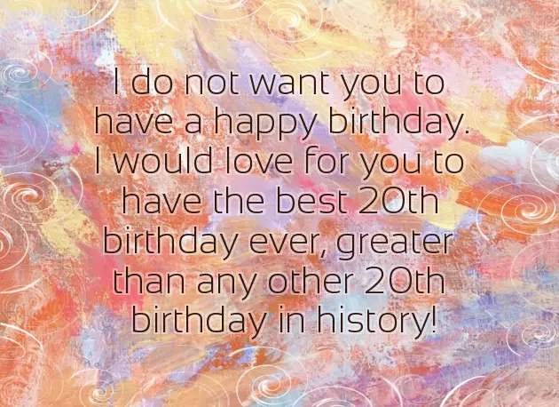 Happy Birthday 20 Years