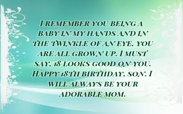 18Th Birthday Wishes To Son