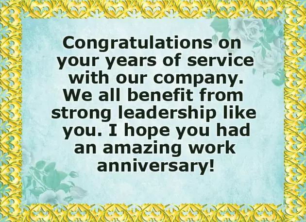 Congratulations Coworker Anniversary