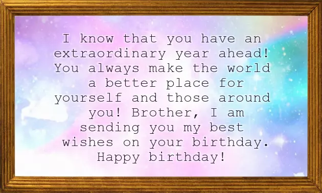 Good Words For Brother Birthday