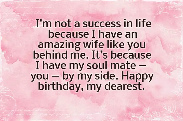 Nice Words For Wife Birthday