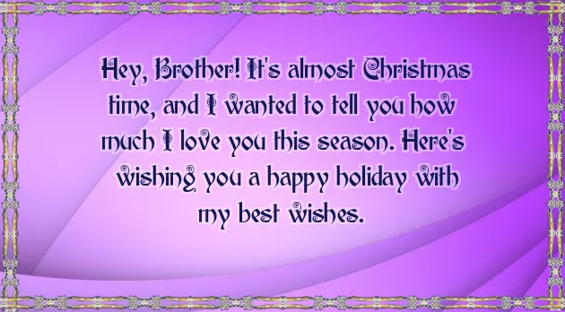 Christmas Greetings For Brother