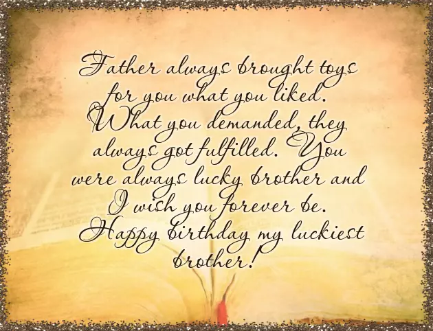 Beautiful Birthday Quotes For Brother