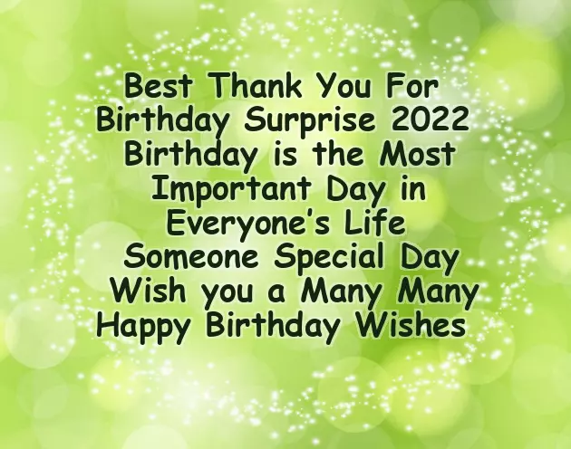 Surprise Birthday Wishes