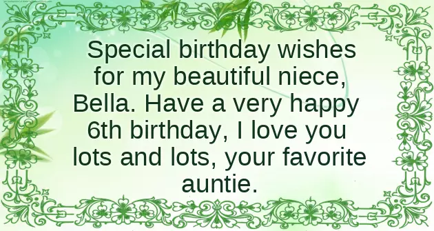 My Beautiful Niece Birthday