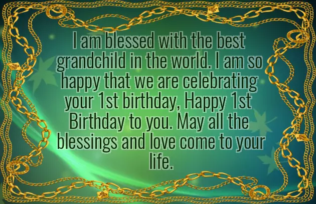 First Birthday Wish For Grandson