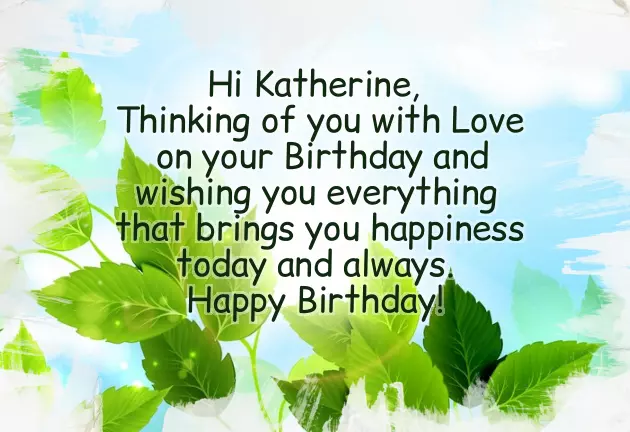 Happy Birthday Katherine