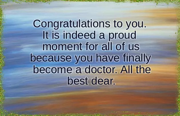Congrats Doctor