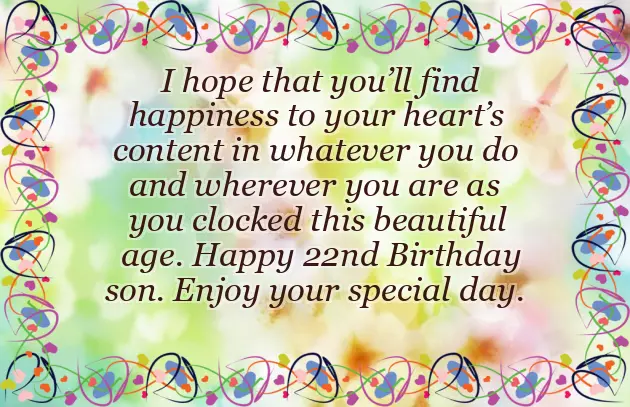 Happy Birthday 22 Years