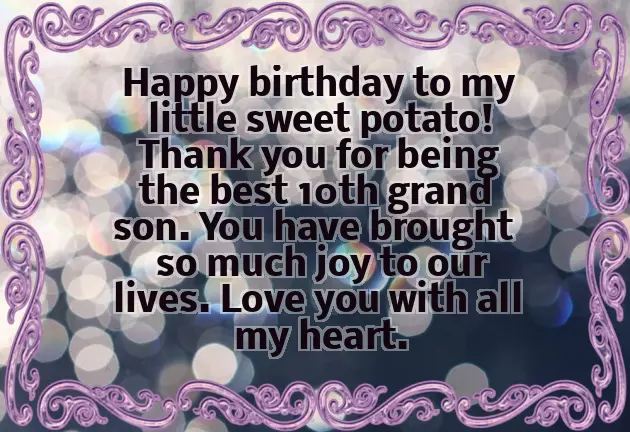 Happy 9Th Birthday Grandson