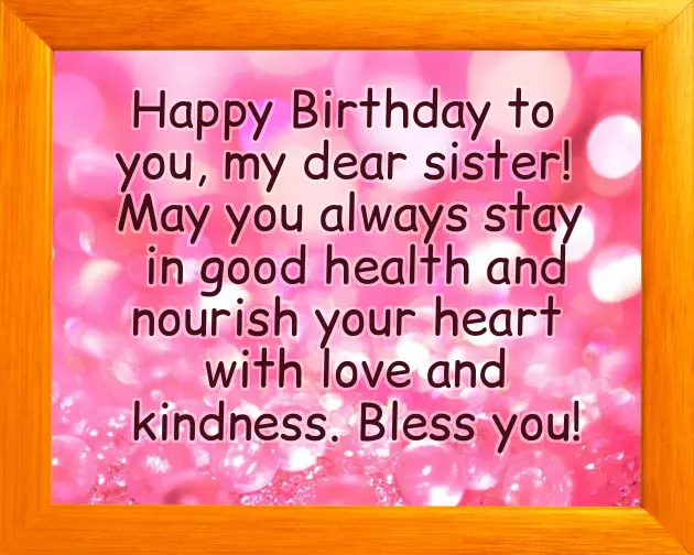 Happy Birthday Sister Best Wishes