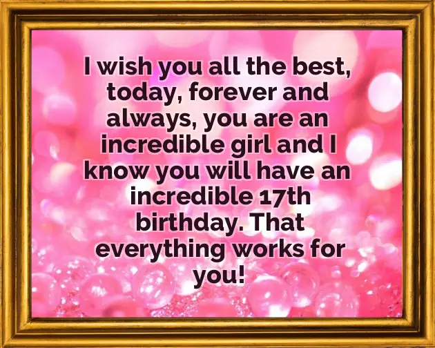 Happy 17Th Birthday My Daughter