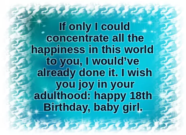 18 Year Old Daughter Birthday Wishes