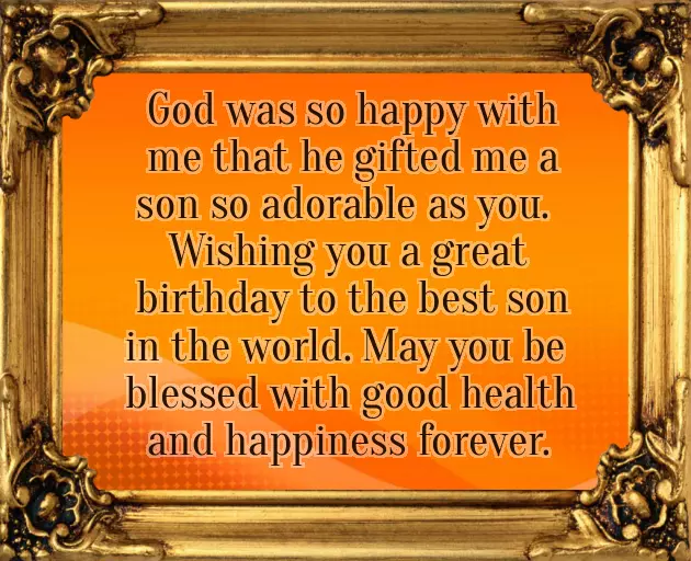 To Son Birthday Wishes