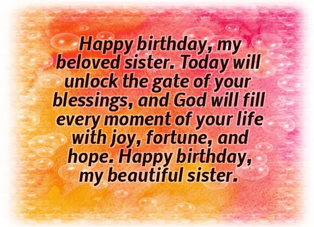 Birthday Wishes For My Baby Sister