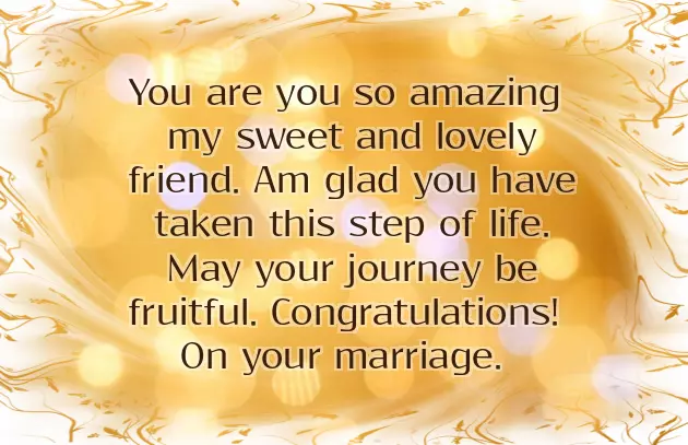 Congrats To Friend On His Marriage