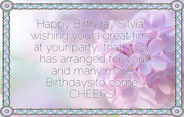 Happy Birthday Silvia Happy Birthday Silvia