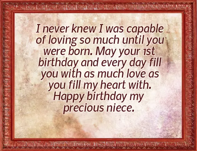First Niece Birthday Wishes