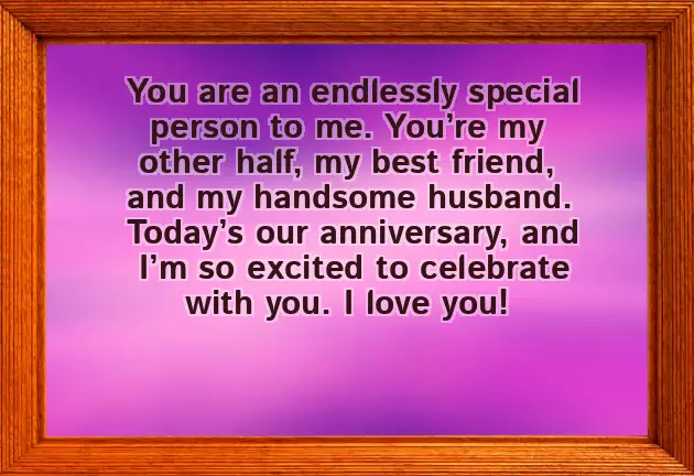 Hubby First Wedding Anniversary Wishes For Husband