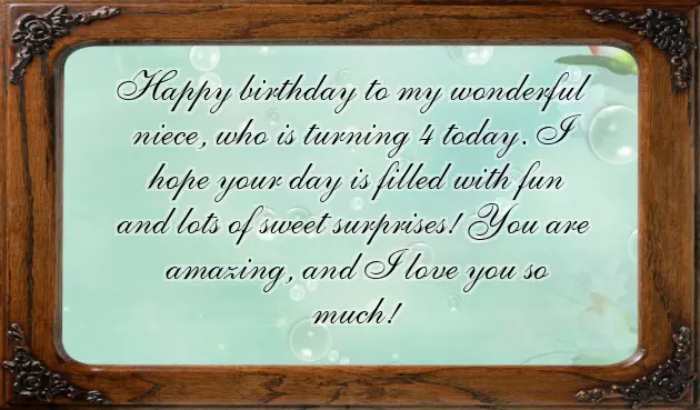 Birthday Wishes For My 4 Year Daughter