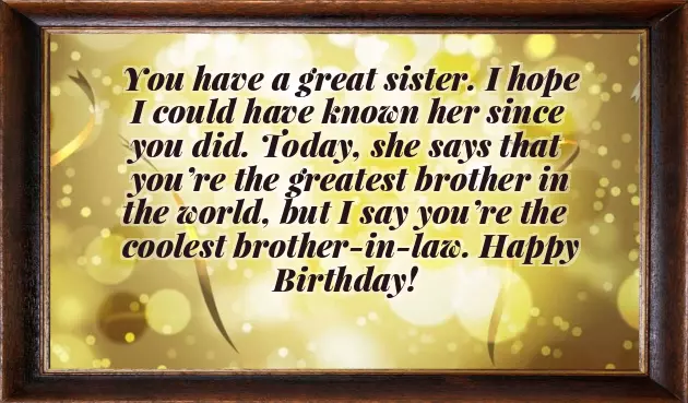 Birthday Wishes For Brother In Law In English