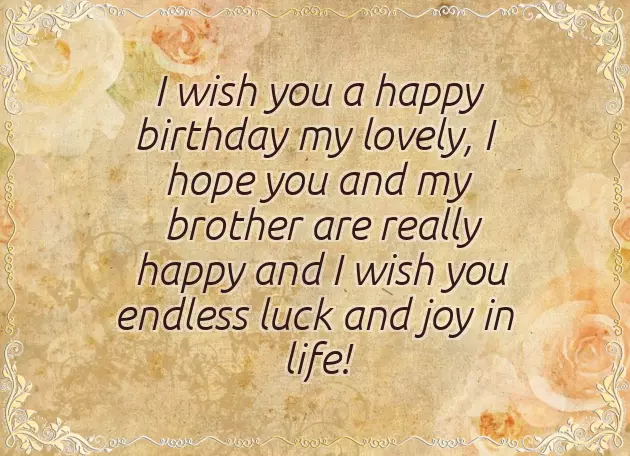 Birthday Wishes For My Brother Wife Birthday Wishes For My Brother Wife