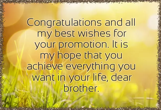 Promotion Wishes To Husband