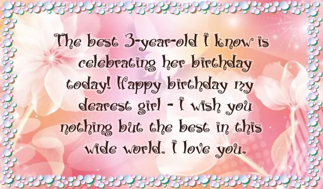 Happy Birthday 3 Years Daughter Happy Birthday 3 Years Daughter