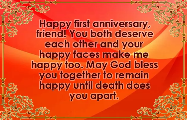 1St Marriage Anniversary Message