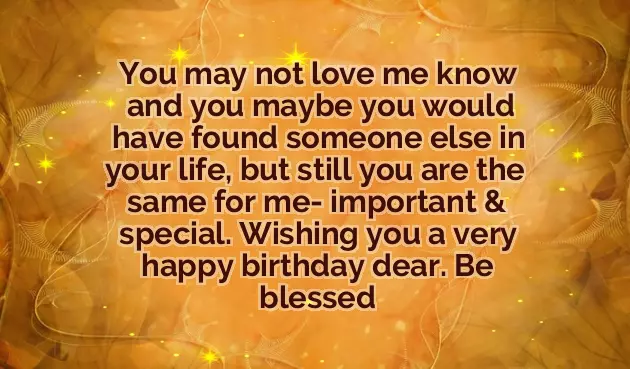 Birthday Text For Ex Boyfriend