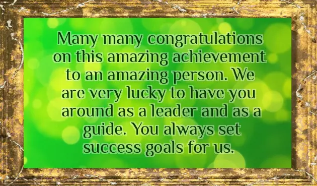 Promotion Congratulations To Boss