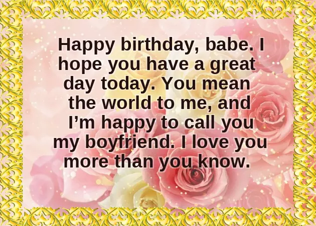 Happy Birthday Boyfriend Wishes