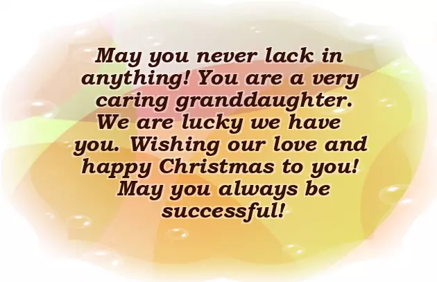Merry Christmas Wishes For Granddaughter
