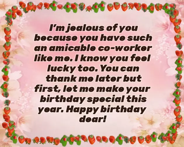 Birthday Greetings For Coworker