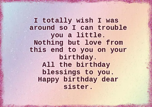 Happy Birthday Wishes For A Friend Like Sister