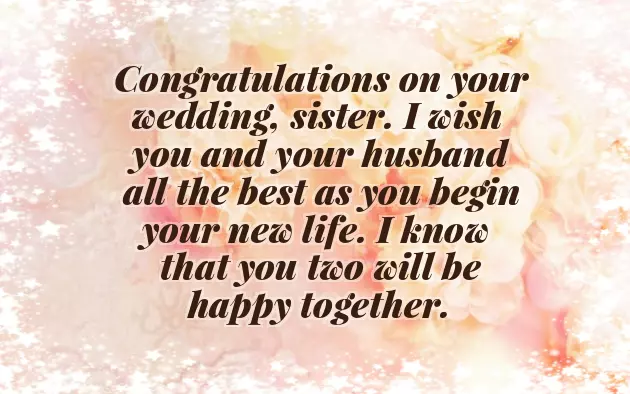 Sister Wedding Wishes