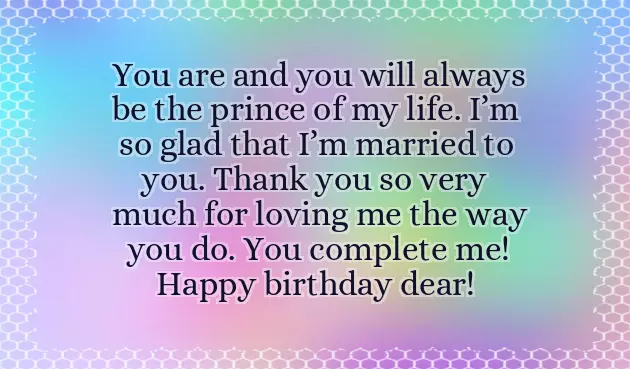 Happy Birthday For Husband Wishes