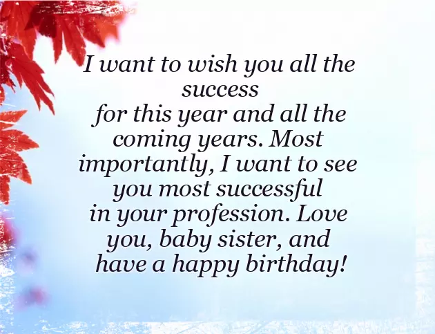 Msg For Sister Birthday