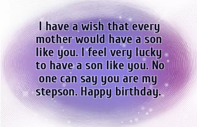Birthday Wish For Step Son