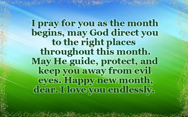 Lovely New Month Message